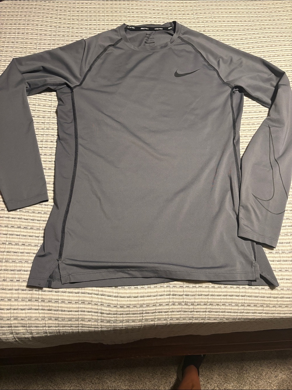 Nike Pro Dri-Fit Slim fit Long Sleeve Training Top - Dark Gray
